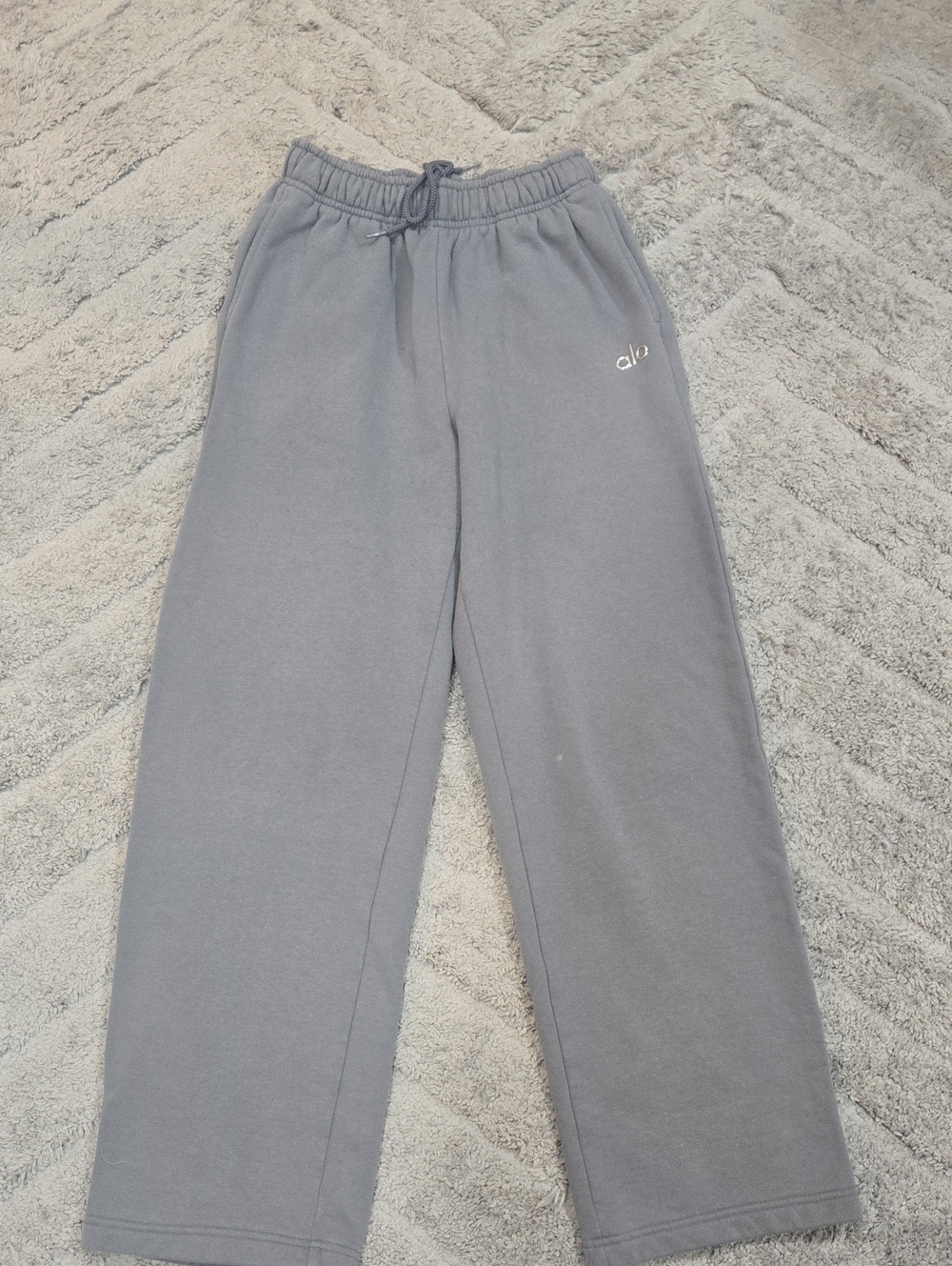 ALO Yoga Gray Logo Sweatpants